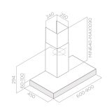 STENSKA KUHINJSKA NAPA TURBOAIR SOFIA H6 IX/A/90