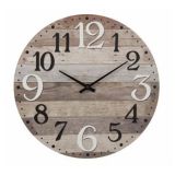 STENSKA URA ATMOSPHERE VINTAGE MDF, 38 CM SORT.