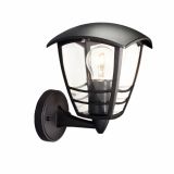 STENSKA VRTNA SVETILKA 15380/30/16 CREEK 1X60W E27 ČRNA