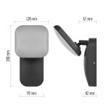 STENSKA VRTNA SVETILKA EMOS NIKA LED 12X12X20 CM 12.5W TOPLA BELA