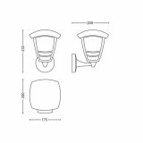 STENSKA VRTNA SVETILKA PHILIPS 15380/31/16 CREEK 1X60W E27 BELA