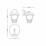STENSKA VRTNA SVETILKA PHILIPS 15381/31/16 CREEK 1X60W E27 BELA