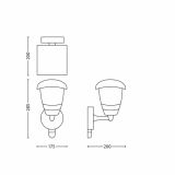 SENZORSKO SVETILO PHILIPS 15388/30/16 CREEK SENZOR 1X60W E27 ČRNA
