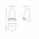 STENSKA VRTNA SVETILKA PHILIPS 17226/31/16 WOODS 1X15W E27 BELA