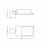STENSKA VRTNA SVETILKA PHILIPS 17515/87/16 BOTANIC 2X23W E27 SIVA
