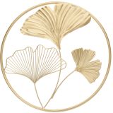 STENSKA DEKORACIJA EH 43 CM OKROGLA, GINKO, ZLATA, SORT