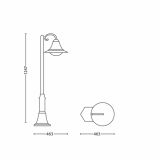 STOJEČA VRTNA SVETILKA PHILIPS 15213/42/16 PROVENCE 1X23W E27 ČRNA