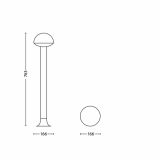 STOJEČA VRTNA SVETILKA PHILIPS DUST 1X3W LED 16408/93/16 ANTRACIT