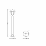 STOJEČA VRTNA SVETILKA PHILIPS ROBIN 1X4.5W LED 15473/30/16 ČRNA