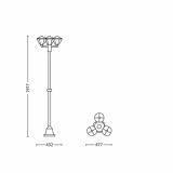 STOJEČA VRTNA SVETILKA PHILIPS ROBIN 3X4.5W LED 15475/30/16 ČRNA