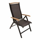 STOL IZ TEKSTILENA BIVA VERONA ZLOŽLJIV, ČRN