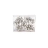 OKRASEK ZA JELKO GLOSSTYLE STORŽI SREBRNI 8/1 4.5 CM