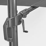 SENČNIK NATERIAL STRAN.SONO II LED 290X290 T.SIV, ALU, JEKLO 250G