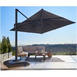 SENČNIK NATERIAL STRAN.SONO II LED 290X290 T.SIV, ALU, JEKLO 250G