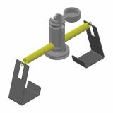 STRELOVODNI PRIBOR HERMI NOSILEC STREŠNI SON01 RF N-N RJAVI 8MM UNIVERZALNI