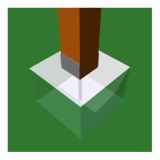 VEZNI ELEMENT ŽELEZNINA PODSTAVEK S PALICO 18X16 CM