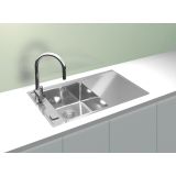 NERJAVNO POMIVALNO KORITO ALVEUS STRICTO 10 790X472 MM, LEVI