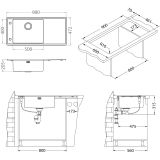 NERJAVNO POMIVALNO KORITO ALVEUS STRICTO 30 980X472 MM, DESNI