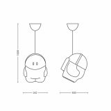 STROPNA IN STEN. SVETILKA PHILIPS BUDDY SPACE 1X20W E27 41069/48/16 ALUMINIJ