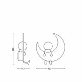 STROPNA IN STEN. SVETILKA PHILIPS LUNARDO 1X12W E27 30268/55/16 VEČBARVNA