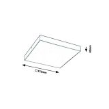 STROPNA VRTNA SVETILKA RABALUX TARTU 18W ČRNA KVADRATNA