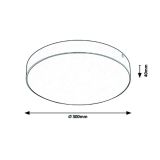 STROPNA VRTNA SVETILKA RABALUX TARTU 24W BEL OKROGEL