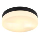 STROPNA VRTNA SVETILKA VRANOS 2XE27 ČRNA / OPAL