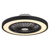 STROPNI VENTILATOR GLOBO BLIZZAK KOVINSKI ČRN MAT LED 54CM