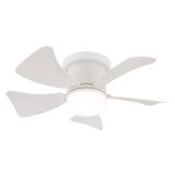 STROPNI VENTILATOR GLOBO KOVINSKI BEL MAT LED