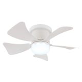 STROPNI VENTILATOR GLOBO KOVINSKI BEL MAT LED