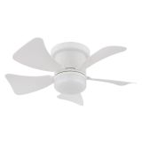 STROPNI VENTILATOR GLOBO KOVINSKI BEL MAT LED