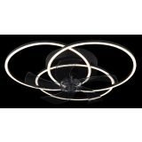 STROPNI VENTILATOR GLOBO KOVINSKI ČRNO MAT LED