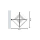 SUŠILO BRABANTIA STENSKO WALLFIX 24M Z ZAŠČITNO PREVLEKO