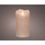SVEČA BREZ PLAMENA LUMINEO LED, ROZA, FI 7 CM VIŠINA 13 CM
