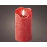 SVEČA BREZ PLAMENA LUMINEO RDEČA H13 CM, FI 7 CM