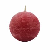 SVEČA MULLER OKROGLA RUSTIKA 80 MM RDEČA