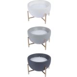 SVEČA V KOZARCU EH 12X12X8 CM V CEMENTNI SKLEDI SORT