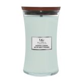 SVEČA V KOZARCU WOODWICK CLASSIC LARGE SAGEWOOD & SEAGRASS