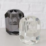 SVEČNIK BOLTZE PROZOREN/SIV, STEKLO, SORT