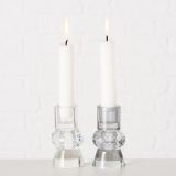 SVEČNIK BOLTZE PROZOREN/SIV, STEKLO, SORT