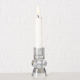 SVEČNIK BOLTZE PROZOREN/SIV, STEKLO, SORT