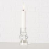 SVEČNIK BOLTZE PROZOREN/SIV, STEKLO, SORT