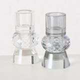 SVEČNIK BOLTZE PROZOREN/SIV, STEKLO, SORT