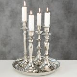 SVEČNIK BOLTZE SREBRN, KOVINA, 5/1