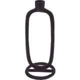 SVEČNIK EH KOVINSKI ČRN OVALEN 24 CM