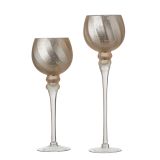 SVEČNIK HOUSE OF SEASONS KELIH 2/1 ŠAMPANJEC 42X12.5CM