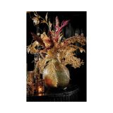 SVEČNIK ODTIS LEPOARDA 2 MOTIVA, 7X8.4 CM