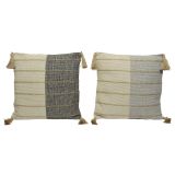 OKRASNI VZGLAVNIK DECORIS SVETLO SIVA/TEMNO SIVA, 45X45 CM, SORT