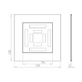 TALNA PLOŠČA ZA PVC SIFON VAFRA 15X15 INOX TEŽKA