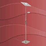 TALNA SVETILKA PRISMA FLOOR 28W+3.5W LED MAT NIKELJ, KVADRATNA